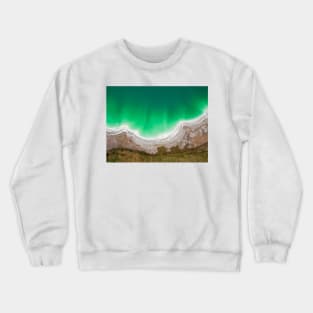 Emerald lake top view Crewneck Sweatshirt